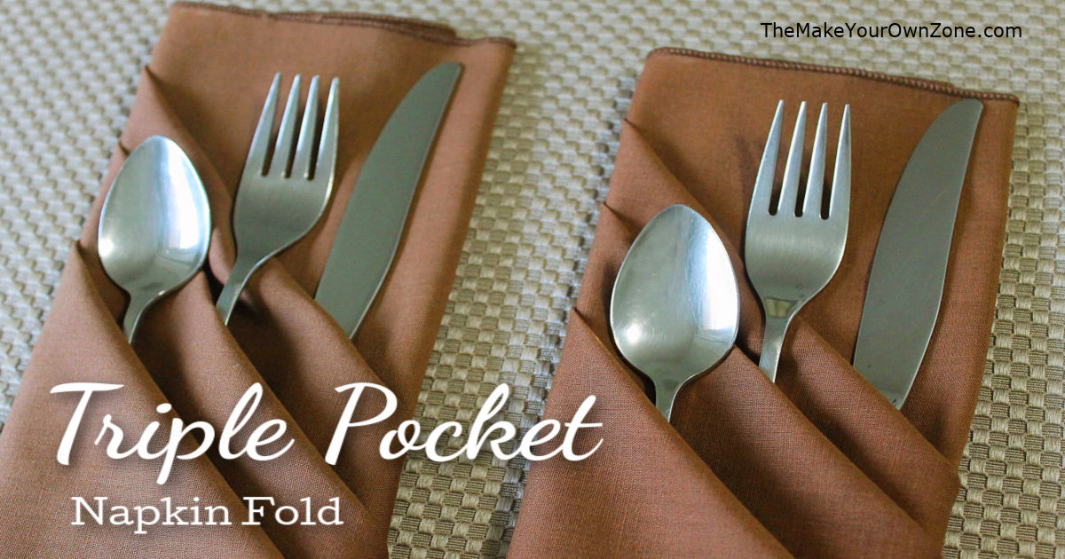 My Favorite Napkin Folding Technique The Make Your Own Zone