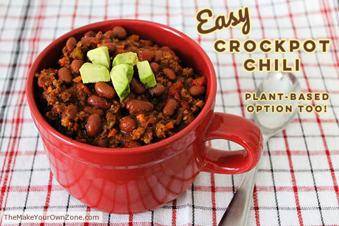 A bowl of plant-based chili