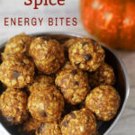 A bowl of pumpkin spice flavored energy bites.