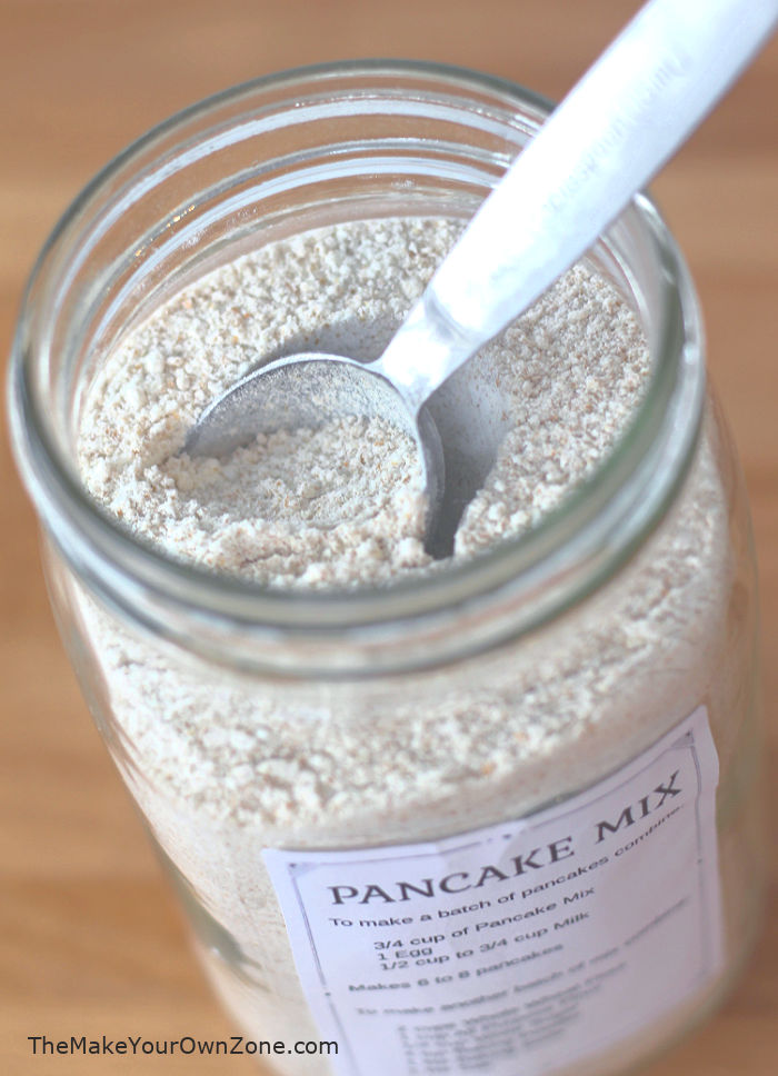 a ja of homemade pancake mix