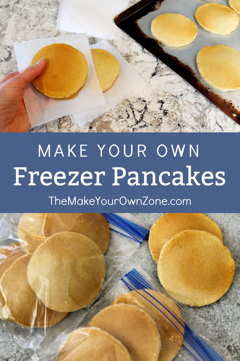 Homemade freezer pancakes
