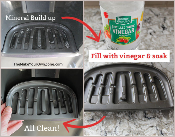 Cleaning a refrigerator water dispenser drip tray