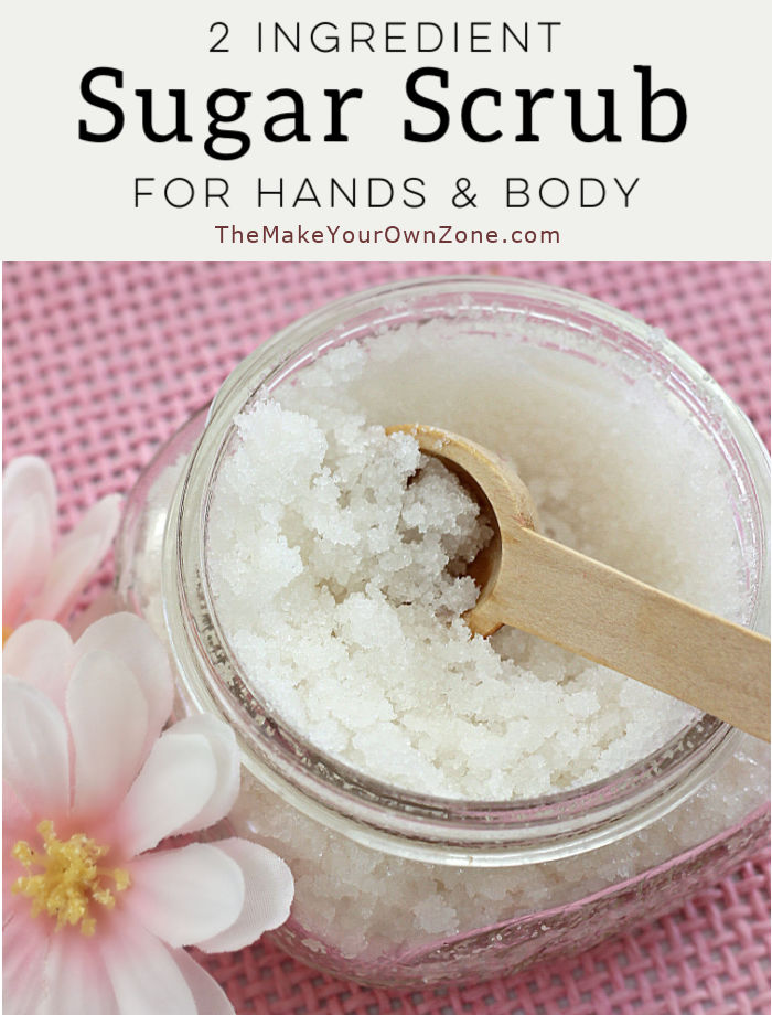 A jar of homemade sugar scrub