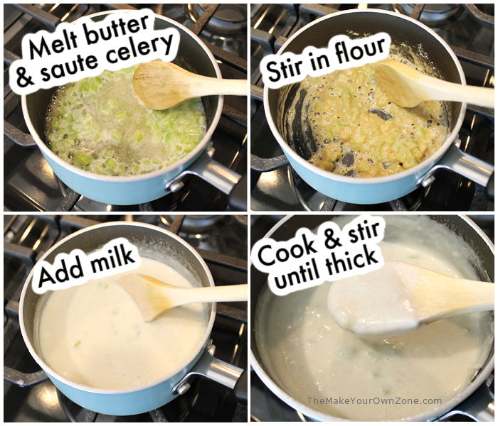 Making a homemade cream soup equal to a can of condensed soup